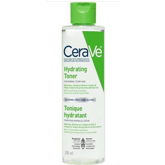 CeraVe Hydrating Toner Alcohol-Free Face Toner w Hyaluronic Acid and Niacinamide - Picture 1 of 9